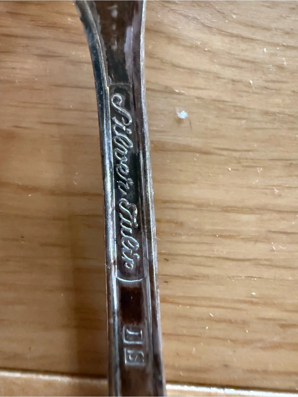 Ornate Pierced Serving Spoon in Aged Silver